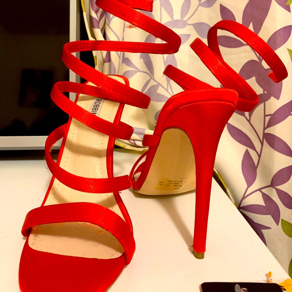 Red spiral heels